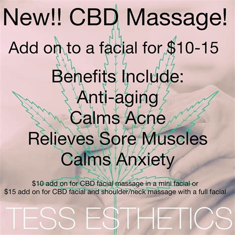 New Service Now Offering A Cbd Massage Add On To Facials For The Ultimate Relaxation 🌱 No You