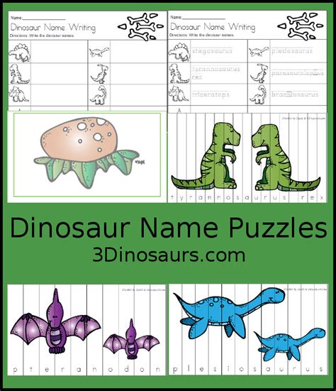 Dinosaur Printables With Names