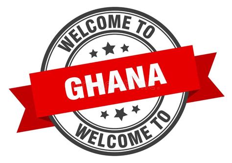 Welcome To Ghana Welcome To Ghana Isolated Stamp Stock Vector