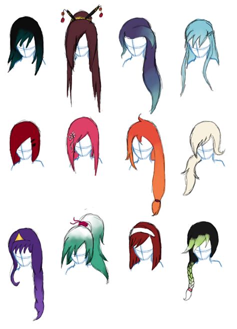Hairstyles Female Characters By Tinypaperdresses On Deviantart