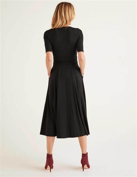 Kassidy Jersey Midi Dress Black Boden Womens Work Dresses ~ Nicdegrootart