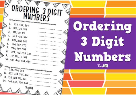 Ordering 3 Digit Numbers Teacher Resources And Classroom Games