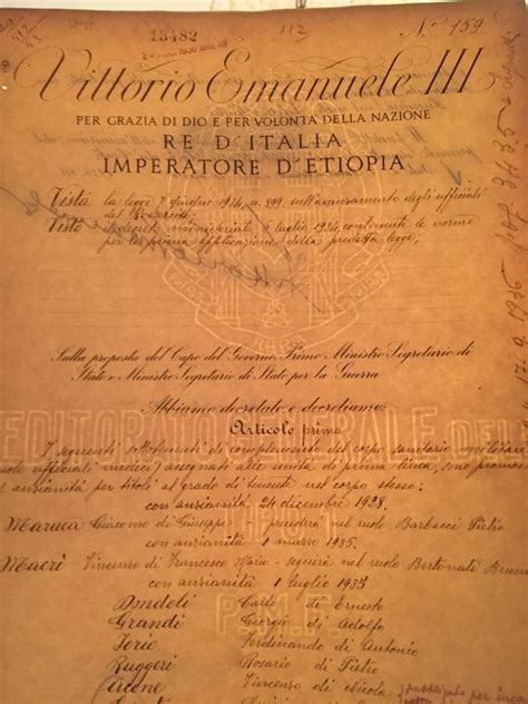 ~ Kings Decree ~ Signed By Mussolini And Victor Emmanuel Iii Catawiki