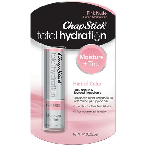 Chapstick Total Hydration Moisture Tint Pink Nude Tinted Lip Balm
