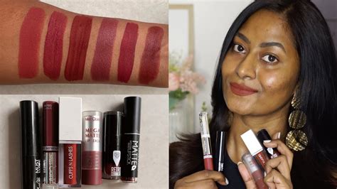 Top 5 Affordable Red Nude Lipsticks For Brown Dusky Skintone On Bare Skin ️starting From ₹95 ️