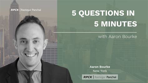 5 Questions In 5 Minutes With Aaron Bourke Rpck Rastegar Panchal
