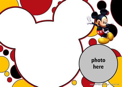 Mickey Mouse 1st Birthday Invitations Template Free Printable Templates