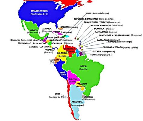 ¿cuáles Son Los Países De América Latina Y Sus Capitales Blog Didáctico