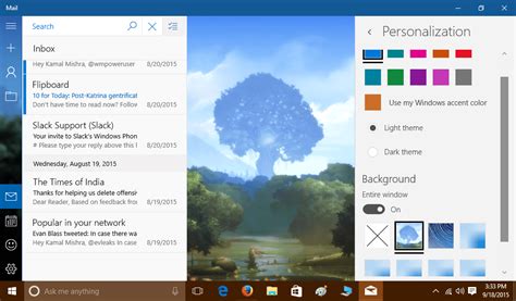 Windows 10 Mail And Calendar App Updated With Dark Theme Ui Changes