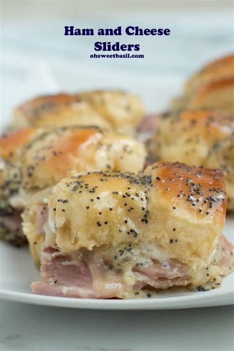 They're a classic appetizer that's perfect for serving a crowd. Ham and Cheese Sliders - Oh Sweet Basil