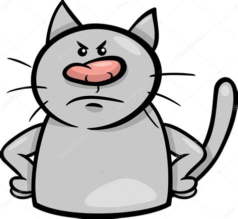Mood Angry Cat Cartoon Illustration Stock Vector Image By ©izakowski