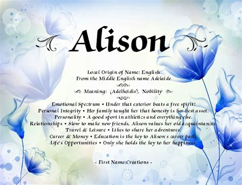 Image Result For Allison Name Meaning Names With Meaning Cool Names