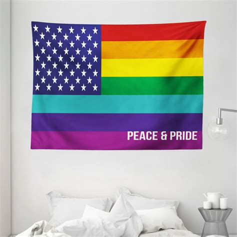 Pride Decorations Tapestry Mixed Flag Design American And Lgbt Gay