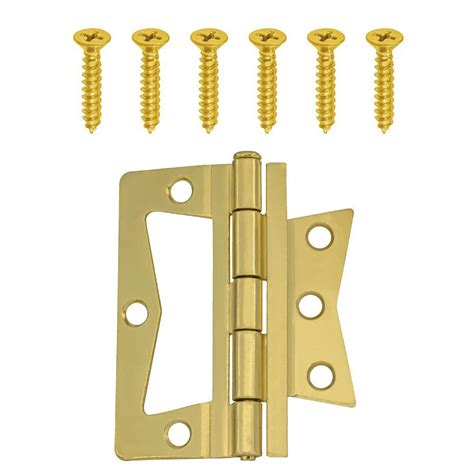Everbilt 3 Inch Brass Non Mortise Hinge The Home Depot Canada