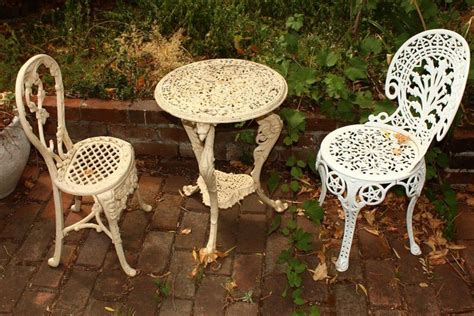 Stay updated about cast iron table and chairs for sale. Coalbrookdale cast iron chair and table in a white finish ...