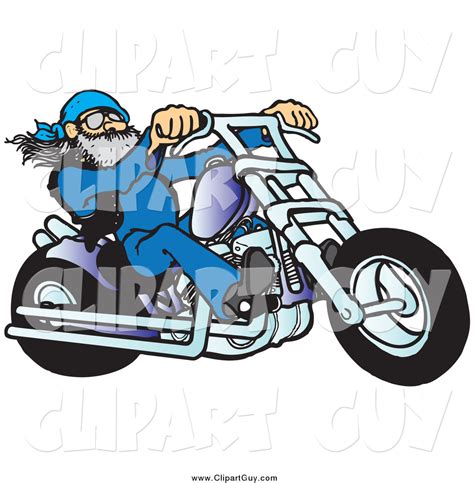 Clip Art Of Acool Biker Dude Riding A Motorcycle By Snowy 1275