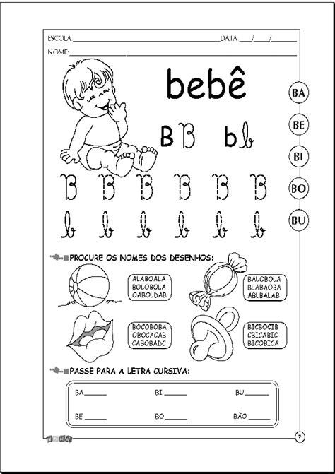 Atividade Para Imprimir Atividades Com A Letra B Kindergarten Word