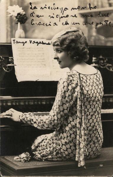 Girl Playing The Piano Pianos Postcard
