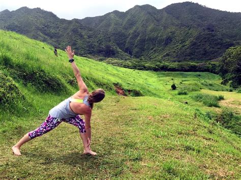 beach sunset yoga hawaii