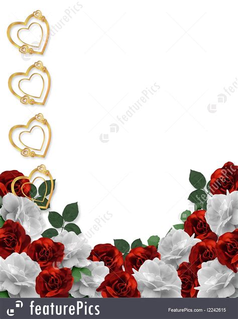Illustration Of Wedding Border Red Roses