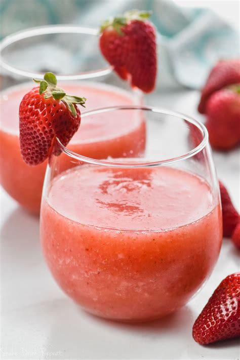 Strawberry Wine Slushies Shake Drink Repeat