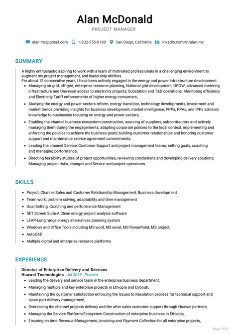 Management and leadership skills show that you can predict and also plan for events and circumstances. Senior Project Manager Resume Sample | CV Sample 2020 - ResumeKraft