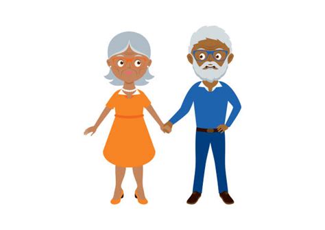Clip Art Of Old People Holding Hands Illustrations
