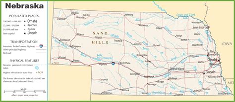 Map Of Nebraska Roads And Highways Free Printable Roa
