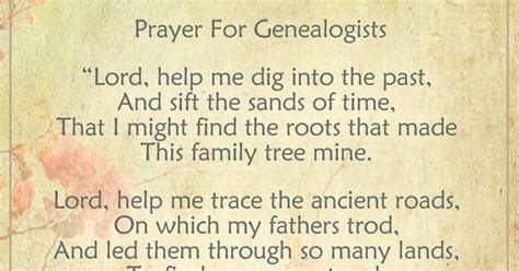 Prayer For Genealogists ~ Teach Me Genealogy