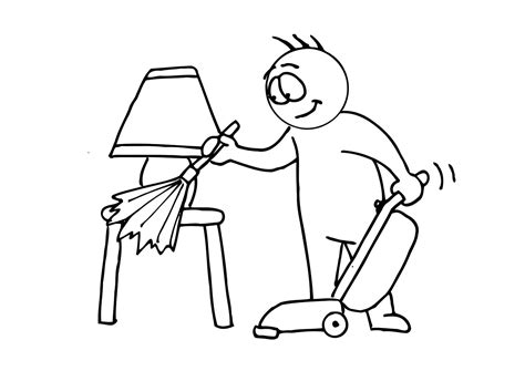 Coloring Page House Cleaning Img 11688