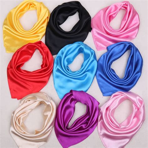 Plain Color Silk Womens Square Scarves Wholesale From Viviantrade 150