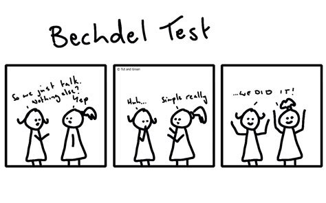 three panels bechdel test tut and groan