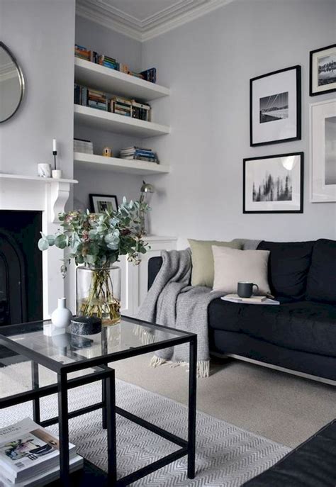 Adorable 70 Stunning Grey White Black Living Room Decor Ideas And