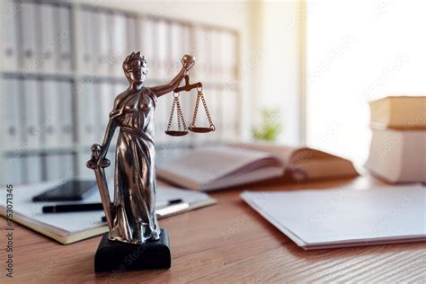 Lady Justice Statue In Law Firm Office Stock Photo Adobe Stock
