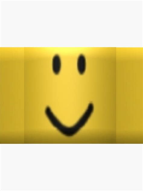 Roblox Noob Face Canvas Print For Sale By Supermario3d1 Redbubble