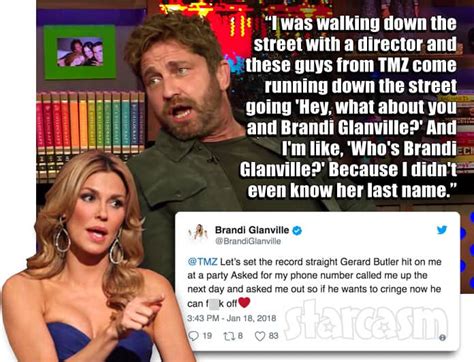 video gerard butler talks brandi glanville hook up on wwhl brandi responds