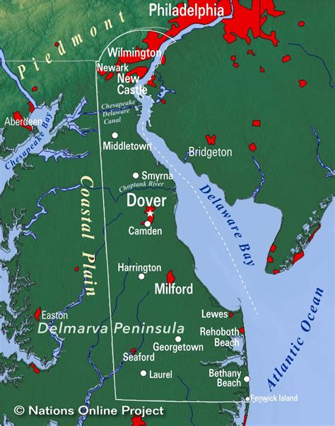 Map Of Delaware Coast Draw A Topographic Map
