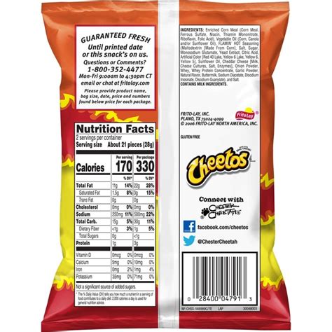 31 Nutrition Label Hot Cheetos Labels Database 2020