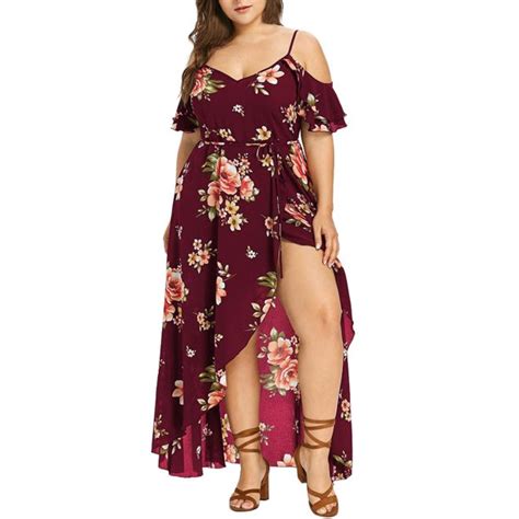 Womens Plus Size Cold Shoulder Cami Dress Sexy Casual Summer Boho Dress