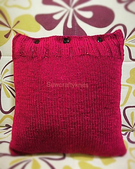 Knit Simple Removable Pillow Covers Without Buttonholes Knitting