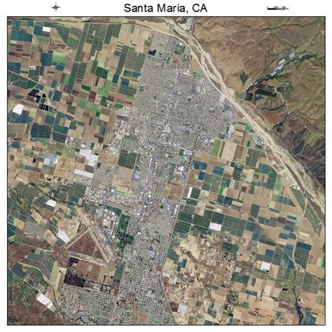 Aerial Photography Map Of Santa Maria Ca California