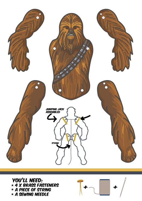 Chewbacca Goes Jumping Jack M Gulin Papercrafts Prints And More