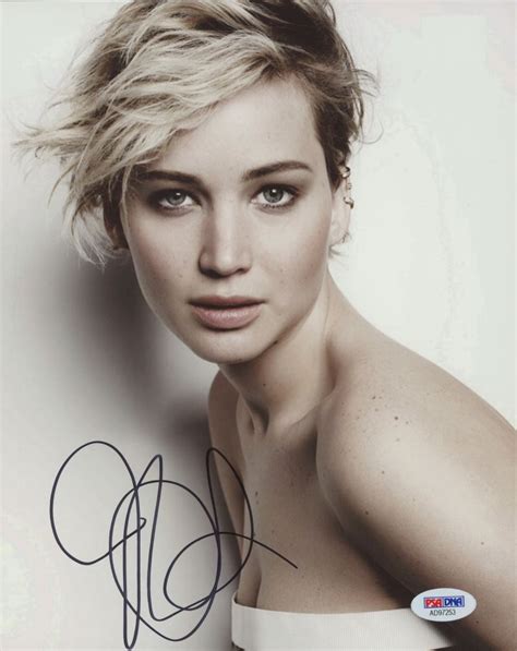 Jennifer Lawrence Signed 8x10 Photo Psa Coa