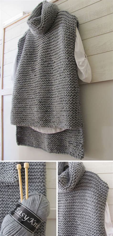 Beautiful Skills Crochet Knitting Quilting Easy Knit Women Sweater Vest Free Pattern