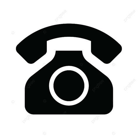 Telephone Vector Icon In Solid Style Telephone Home Illustration Png