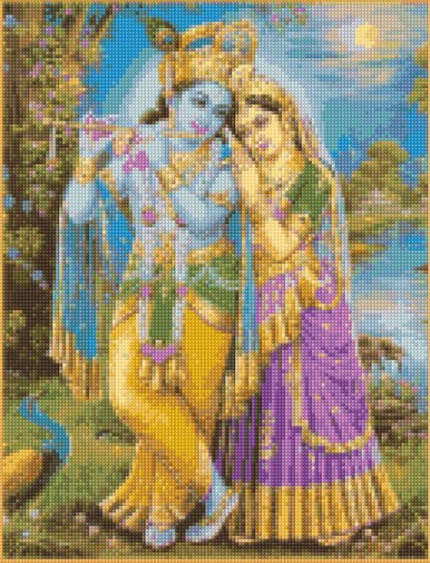Krishna And Radha Hindu God And Goddess Cross Stitch Pattern Etsy
