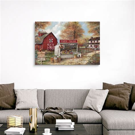 Farm Fresh Canvas Wall Art Print Barn Home Decor Ebay
