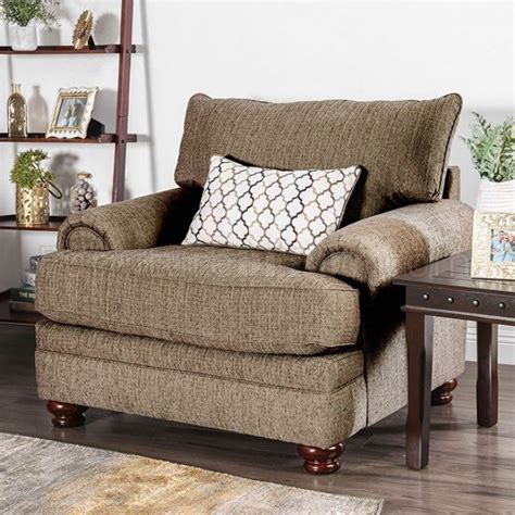 Augustina Sofa Sm In Light Brown Woven Fabric W Options