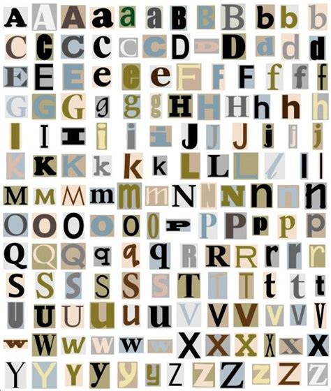Cutout Letters Vintage Alphabet Letter Collage Bullet Journal Stickers