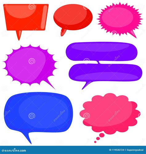 Various Designs Of Colorful Speech Callouts Stock Illustration